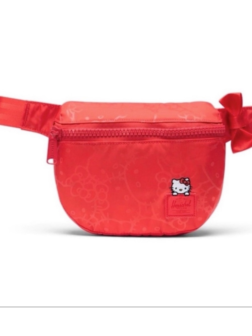 Hello Kitty Coral-Red Kids Waist Bag with Bow Accent
